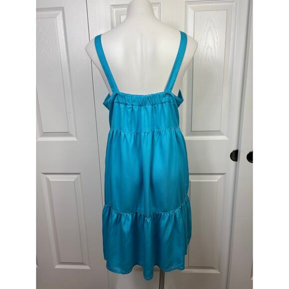 The Drop Britt Tiered Women's Blue Dress Size Large - Picture 4 of 9